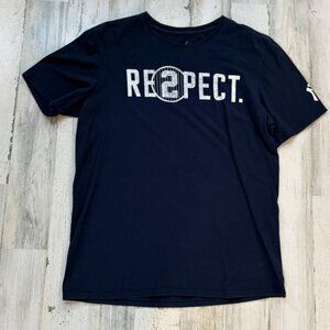 Jordan Men's Size Large Derek Jeter 2 Respect Tee Navy Blue Nike Short Sleeve